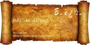 Béda Ábel névjegykártya