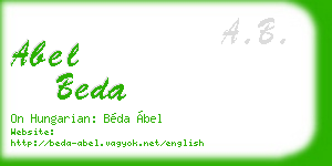 abel beda business card