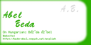 abel beda business card